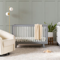 M4201GW,Hudson 3-in-1 Convertible Crib w/Toddler Bed Conversion Kit in Grey/White