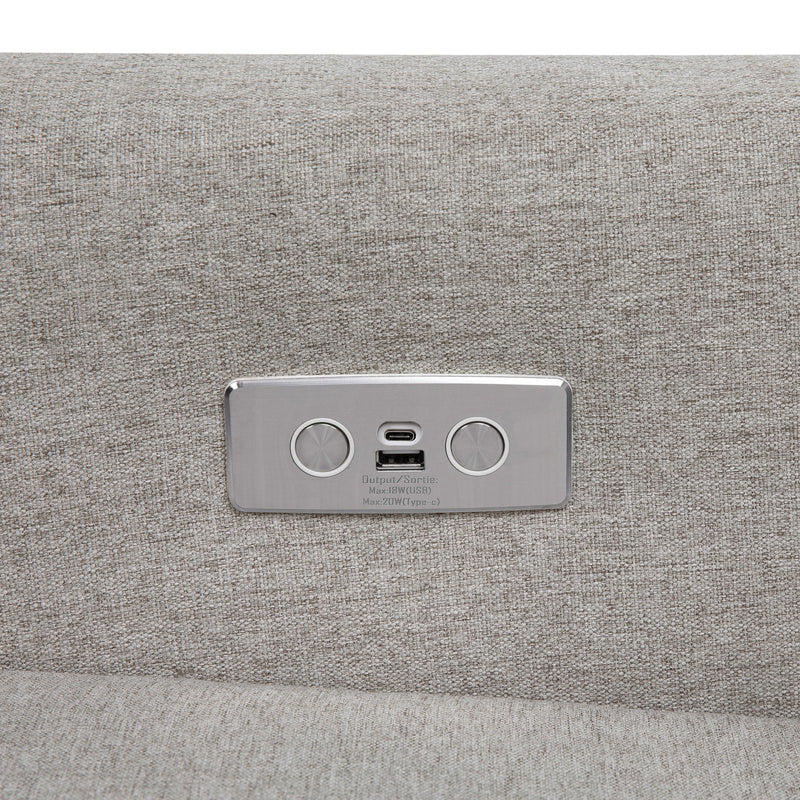 M11288PGEW,Kiwi Glider Recliner w/ Electronic Control and USB in Performance Grey Eco-Weave