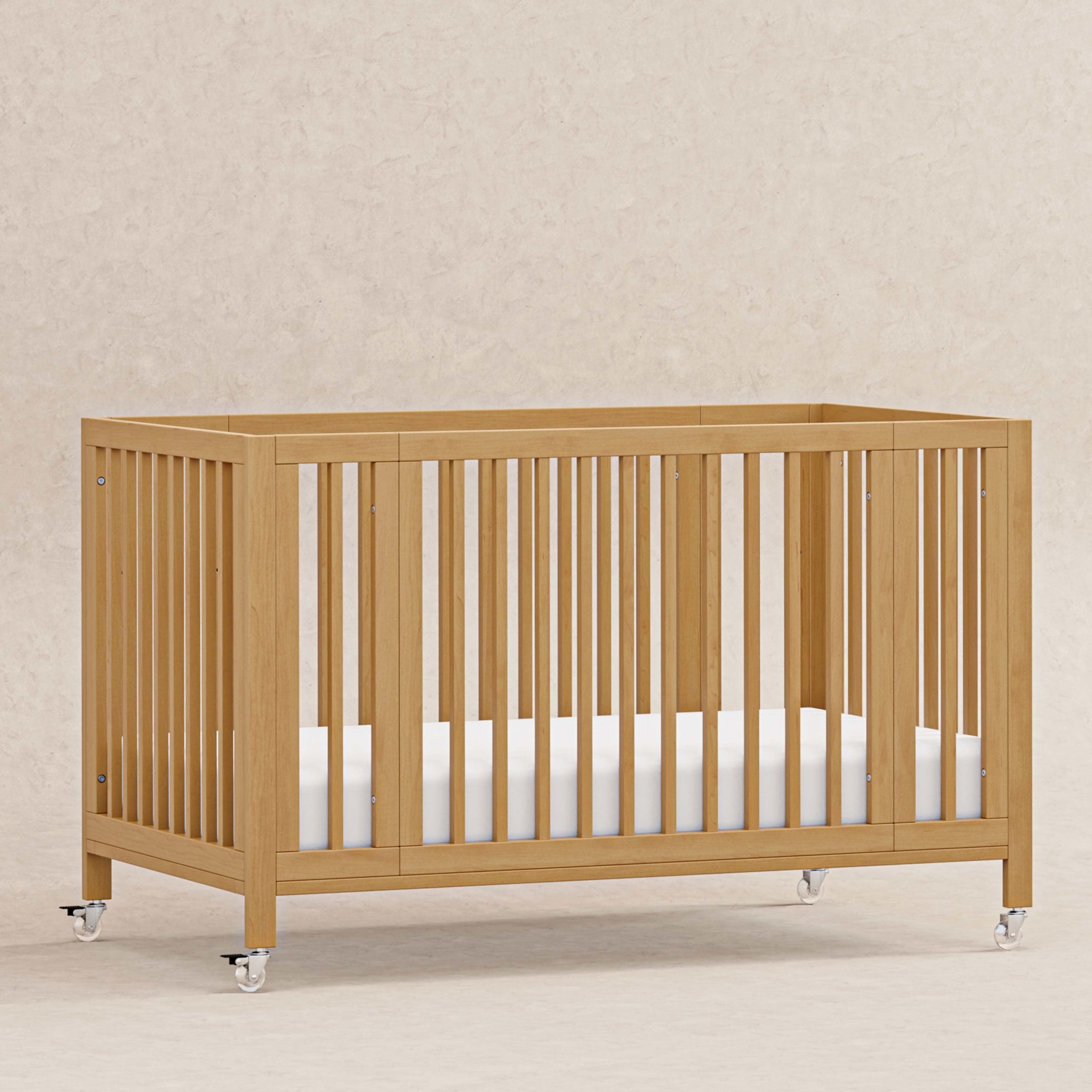 M30880HY,Rolli 9-in-1 Convertible All-Stages?? Crib w/ Bassinet & Toddler Bed Kits in Honey