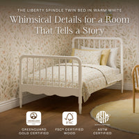 M7169RW,Liberty Spindle Twin Bed in Warm White