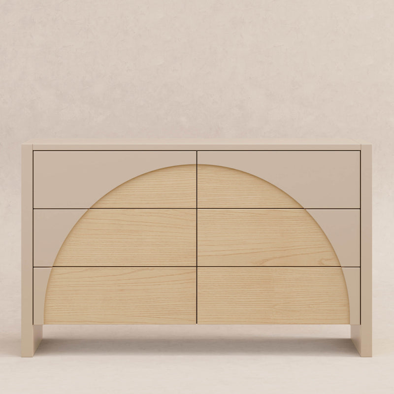 M30216TPESH,Moab 6-Drawer Assembled Dresser in Taupe/Ash