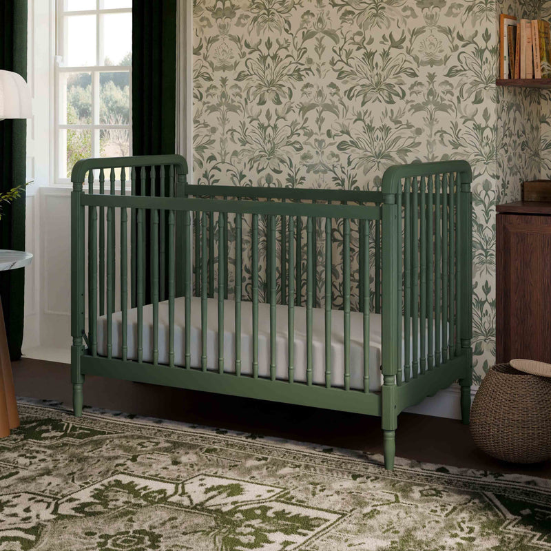 M7101FRGR,Liberty 3-in-1 Convertible Spindle Crib w/Toddler Bed Conversion Kit in Forest Green
