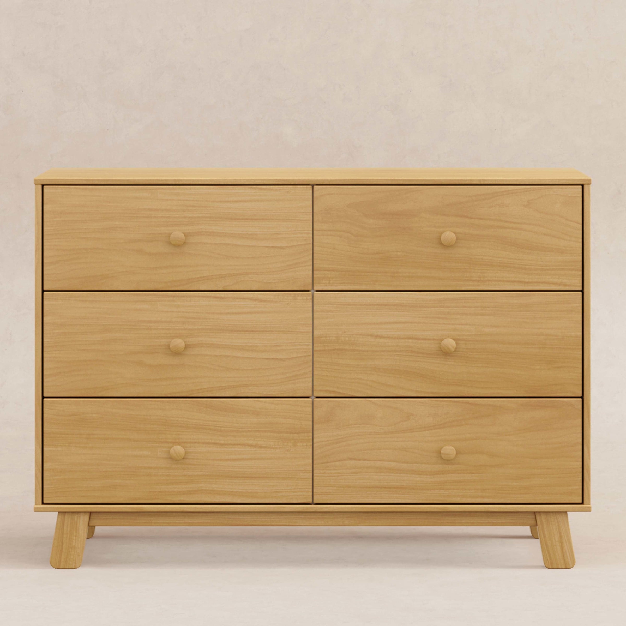 M32526HY,Hudson Modern 6-Drawer Assembled Double Dresser in Honey