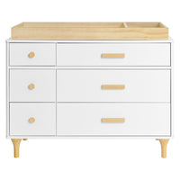 M9016WN,Lolly 6-Drawer Double Dresser  Assembled in White/Natural