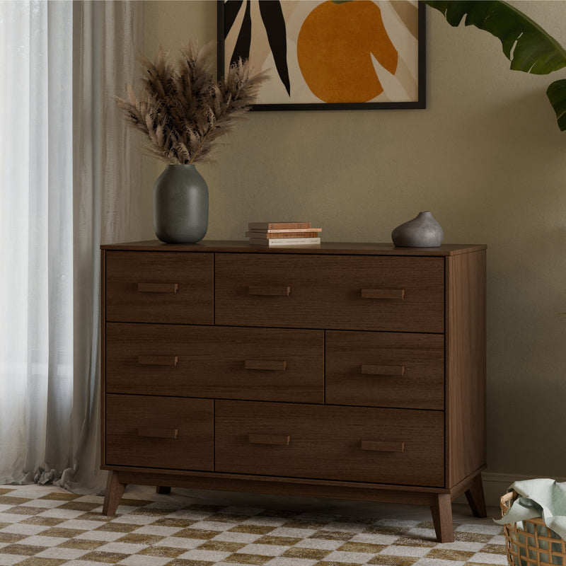 M5826NL,Scoot 6-Drawer Dresser in Natural Walnut