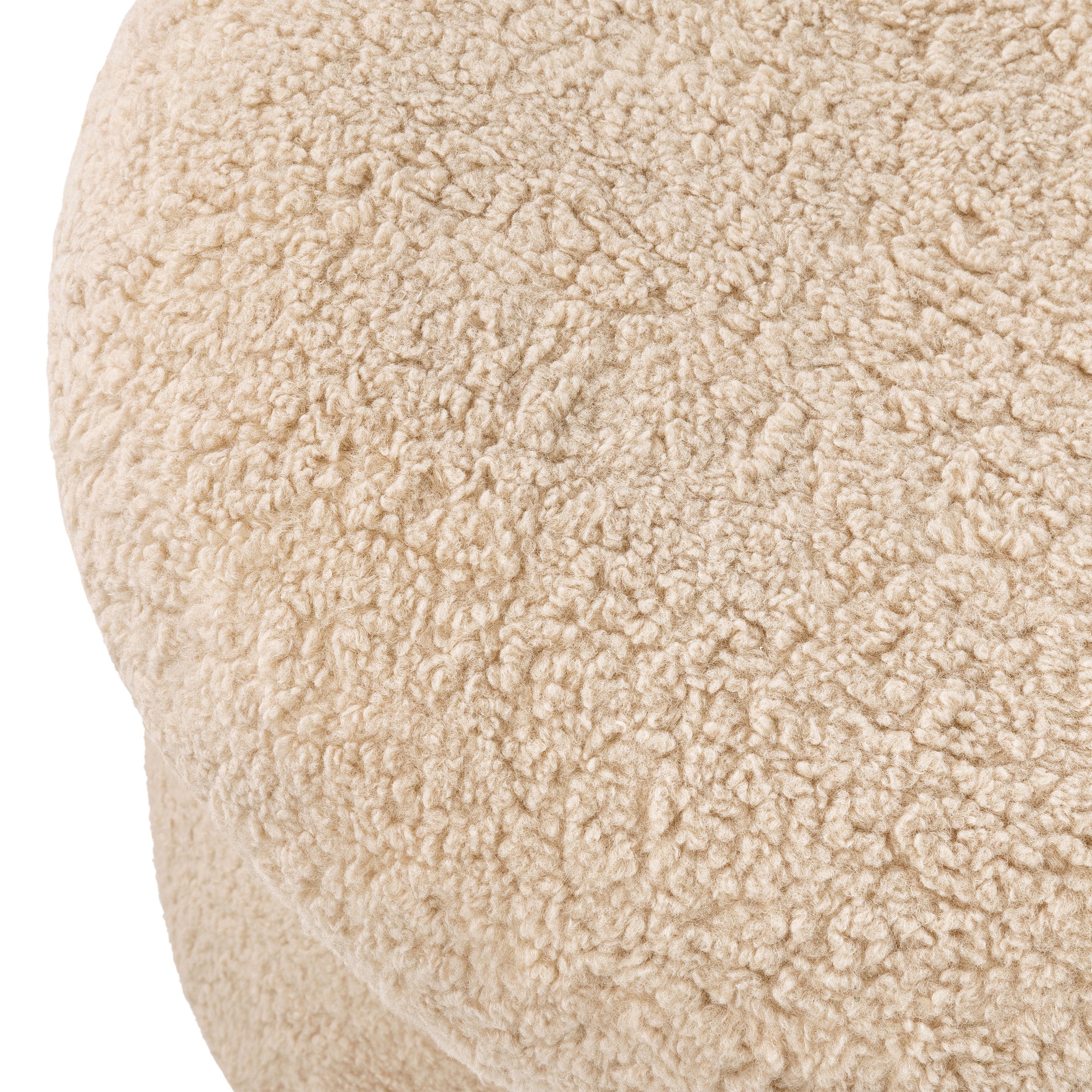 M31685CSG,Mushroom Pouf in Chai Shearling