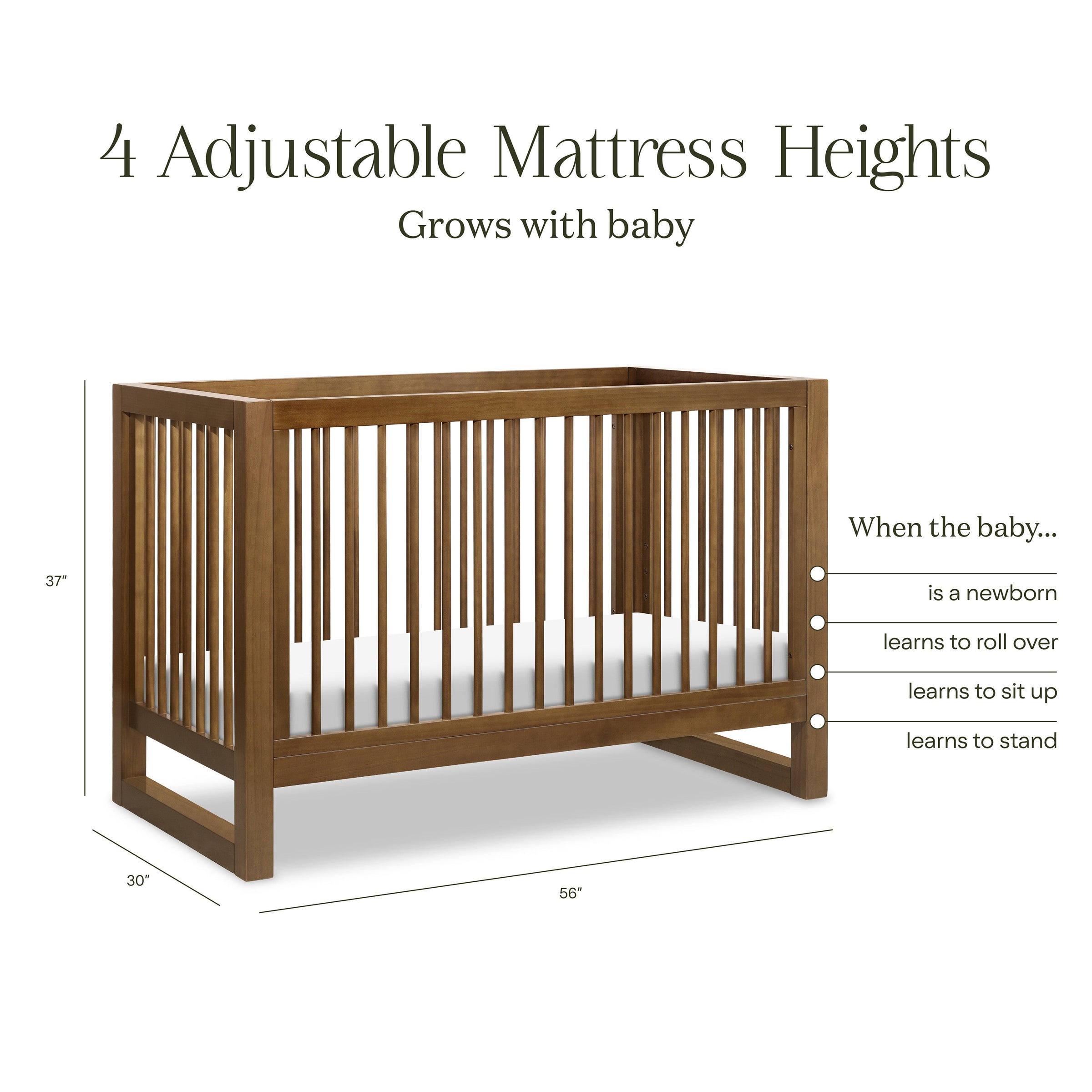 M23301NL,Nantucket 3-in-1 Convertible Crib w/Toddler Bed Conversion Kit in Natural Walnut