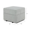 M17285FWLG,Willa/Alden Gliding Ottoman in Feathered Grey Weave