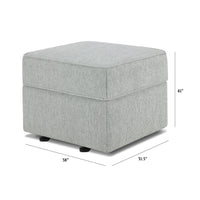 M17285FWLG,Willa/Alden Gliding Ottoman in Feathered Grey Weave