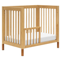 M12998HYVTL,Gelato 4-in-1 Convertible Mini Crib and Twin bed in Honey with Vegan Tan Leather Feet