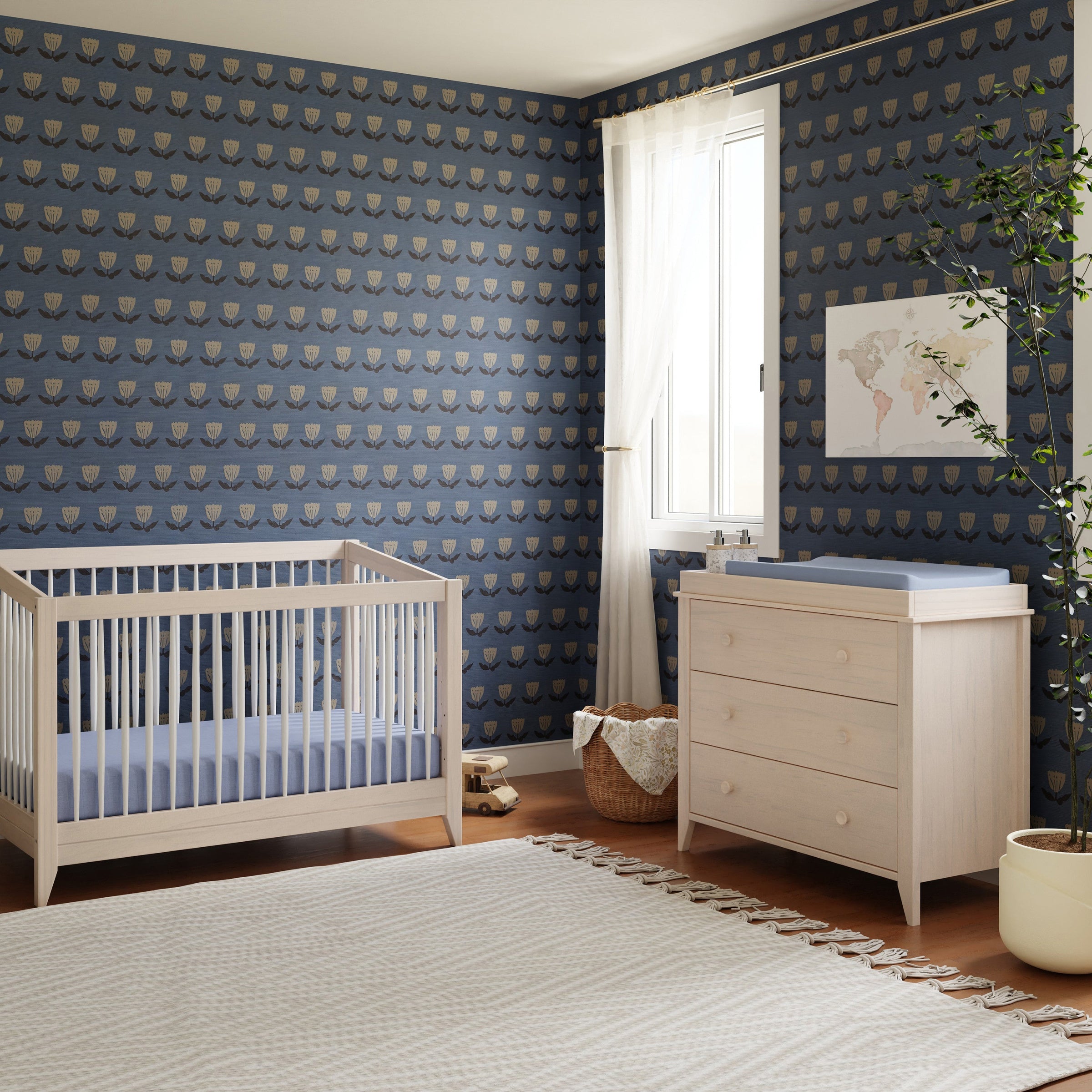 M10323NXW,Sprout 3-Drawer Changer Dresser in Washed Natural and White