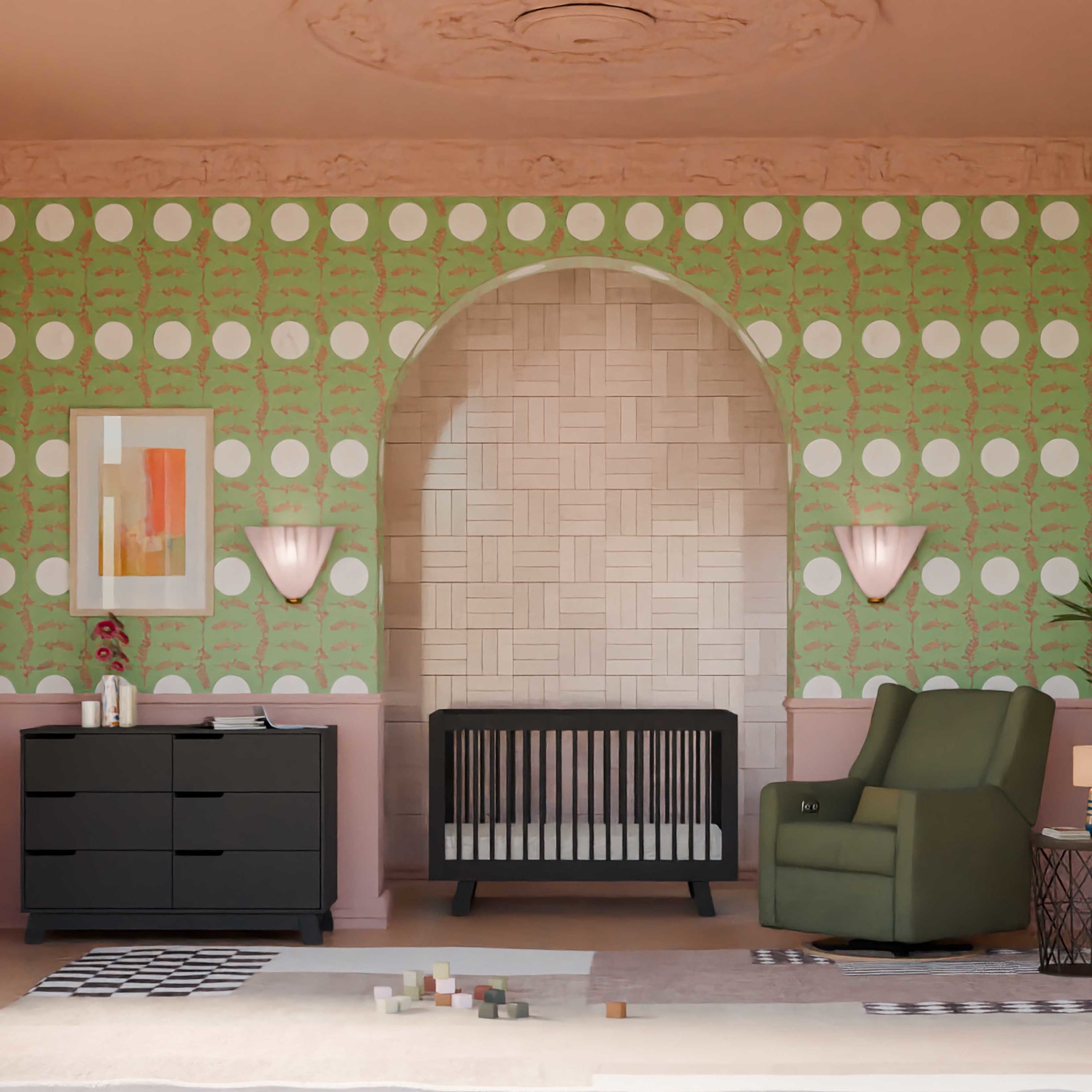 M4216B,Hudson 6-Drawer Double Dresser  Assembled in Black