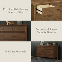 M31416NL,Alouette 7-Drawer Assembled Dresser in Natural Walnut