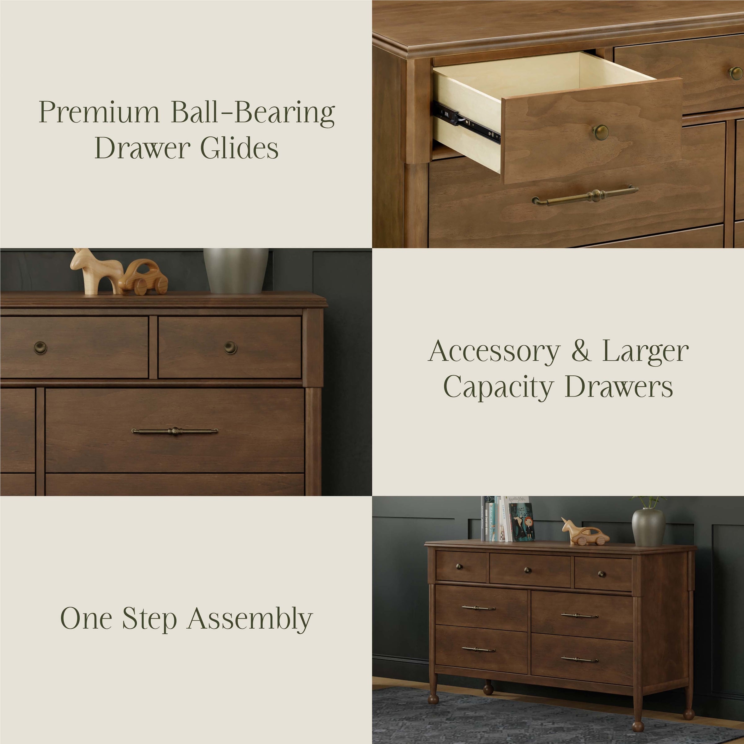 M31416NL,Alouette 7-Drawer Assembled Dresser in Natural Walnut