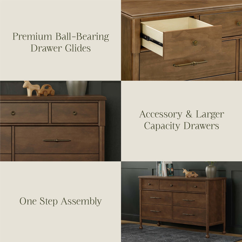 M31416NL,Alouette 7-Drawer Assembled Dresser in Natural Walnut