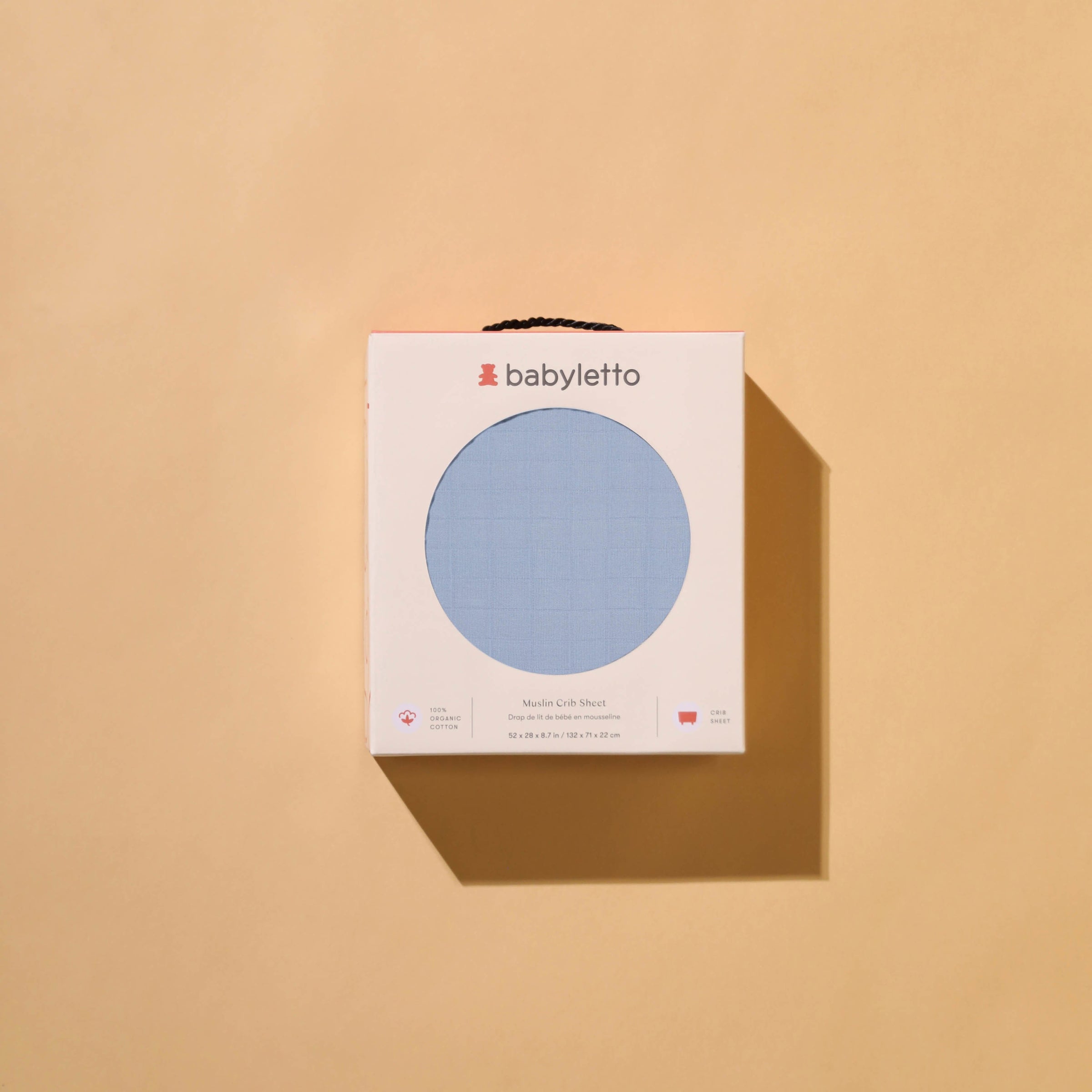 T29636DP,Dewdrop Muslin Mini Crib Sheet in GOTS Certified Organic Cotton