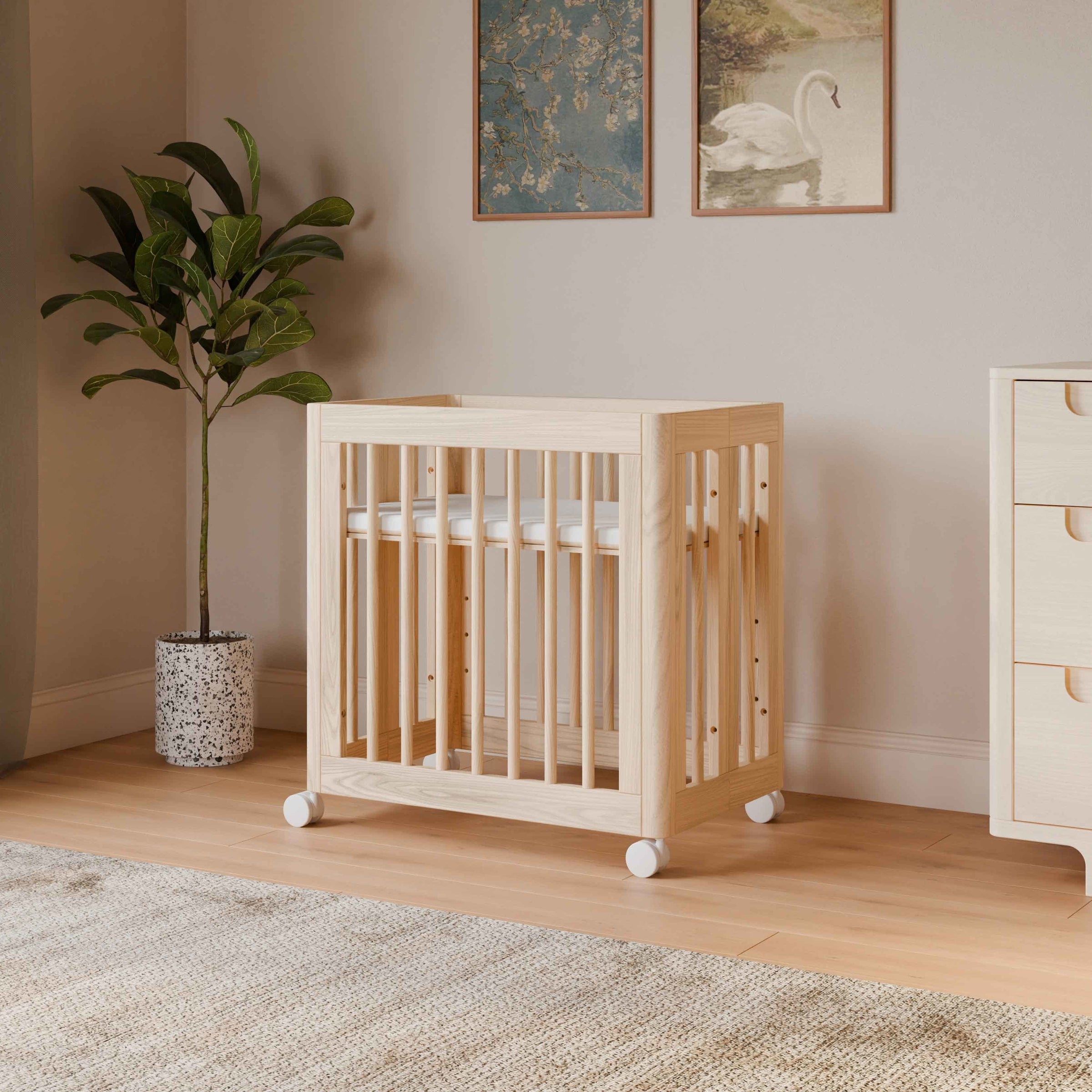 M23401NX,Yuzu 8-in-1 Convertible Crib w/All-Stages Conversion Kits in Washed Natural