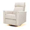 M17182TGH,Willa Pro Power Glider Recliner w/ Power Lumbar in Tan Gingham