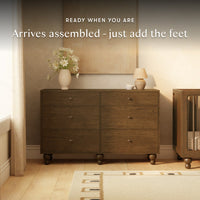 M33316TE,Nate Berkus x Babyletto Astre 6-Drawer Dresser in Toffee
