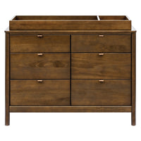 M25616NL,Bondi 6-Drawer Assembled Dresser in Natural Walnut