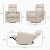 M17186PBEW,Willa Plus Power Glider Recliner w/ Power Headrest in Performance Beach Eco-Weave
