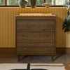 M9023NL,Lolly 3-Drawer Changer Dresser in Natural Walnut