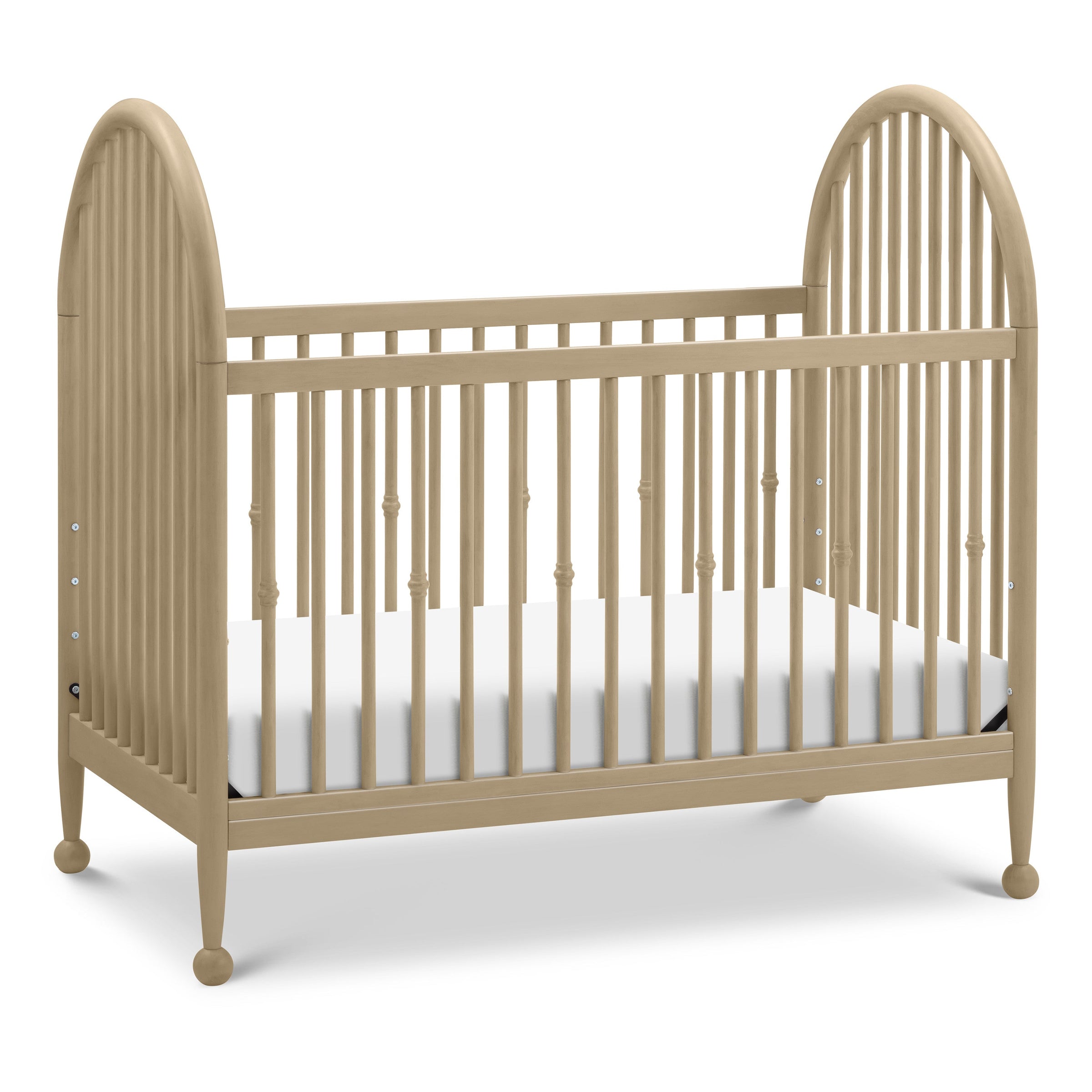 M31401WP,Alouette 3-in-1 Convertible Spindle Crib in Washed Pine