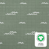T27137,Ocean Waves Quilted Muslin Changing Pad Cover in GOTS Certified Organic Cotton