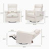 M17182PCMEW,Willa Pro Power Glider Recliner w/ Power Lumbar in Performance Cream Eco-Weave