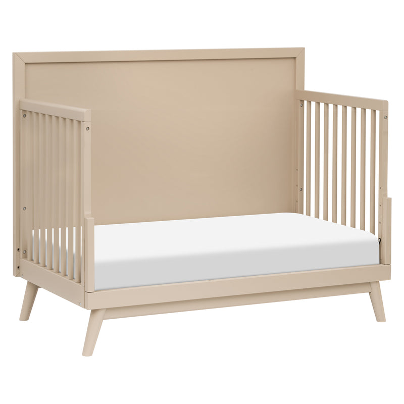 M15901TPE,Palma Mid-Century 4-in-1 Convertible Crib w/Toddler Bed Conversion in Taupe