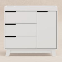 M4223W,Hudson 3-Drawer Changer Dresser w/Removable Changing Tray in White
