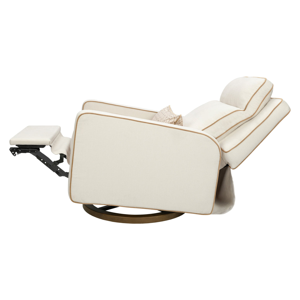 M23082PCMTB,Nate Berkus x Babyletto Sigi Pro Power Recliner in Performance Cream Linen w/Toffee Base