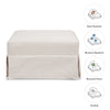 M21785PCMEW,Crawford Gliding Ottoman in Performance Cream Eco-Weave