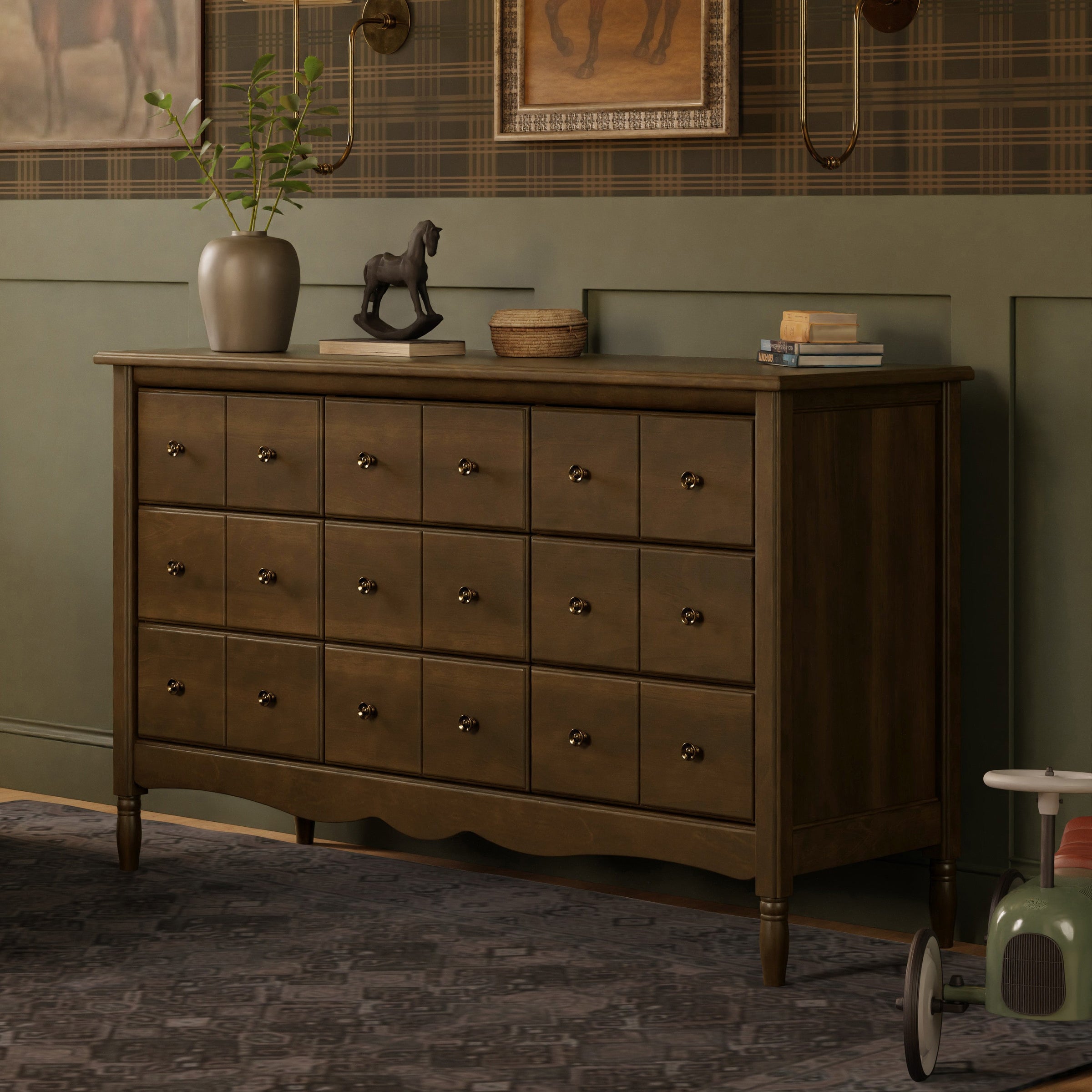 M7128NL,Liberty 9-Drawer Assembled Dresser in Natural Walnut