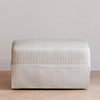 M21785FCS,Crawford Gliding Ottoman in Fog Chatham Stripe Performance Eco-Weave