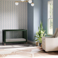 M12901FRGRBE,Gelato 4-in-1 Convertible Crib w/Toddler Bed Kit in Forest Green/Blonde Feet