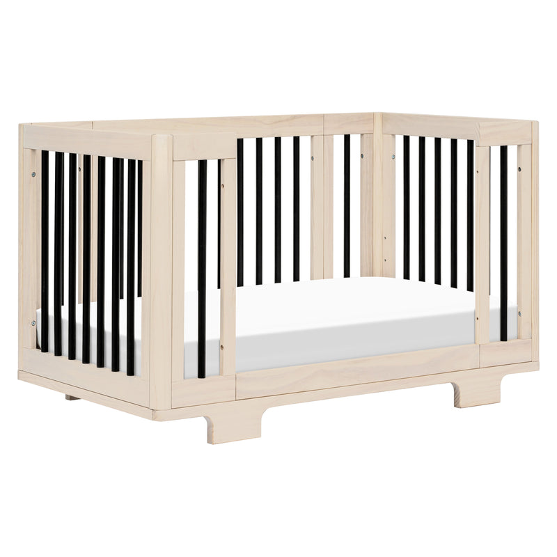 M23401NXB,Yuzu 8-in-1 Convertible Crib w/All-Stages Conversion in Washed Natural/Black