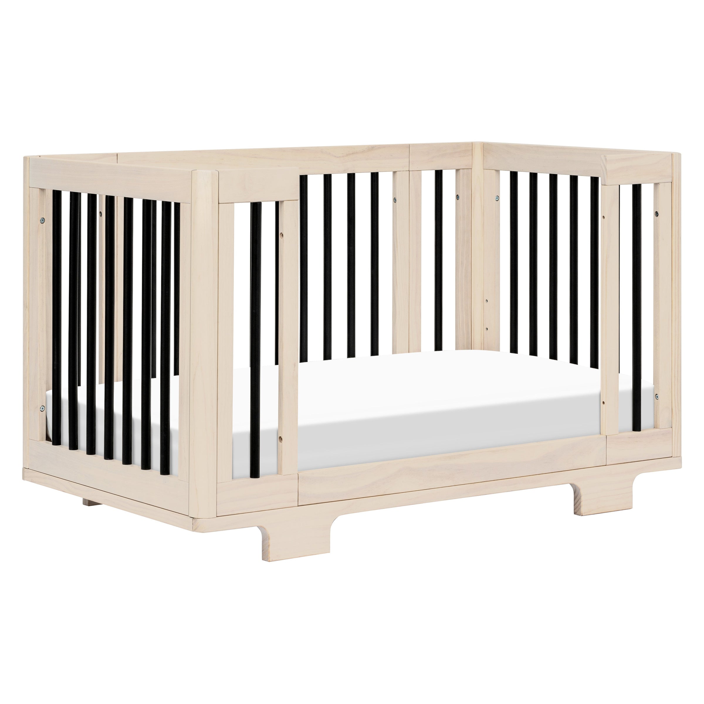M23401NXB,Yuzu 8-in-1 Convertible Crib w/All-Stages Conversion in Washed Natural/Black
