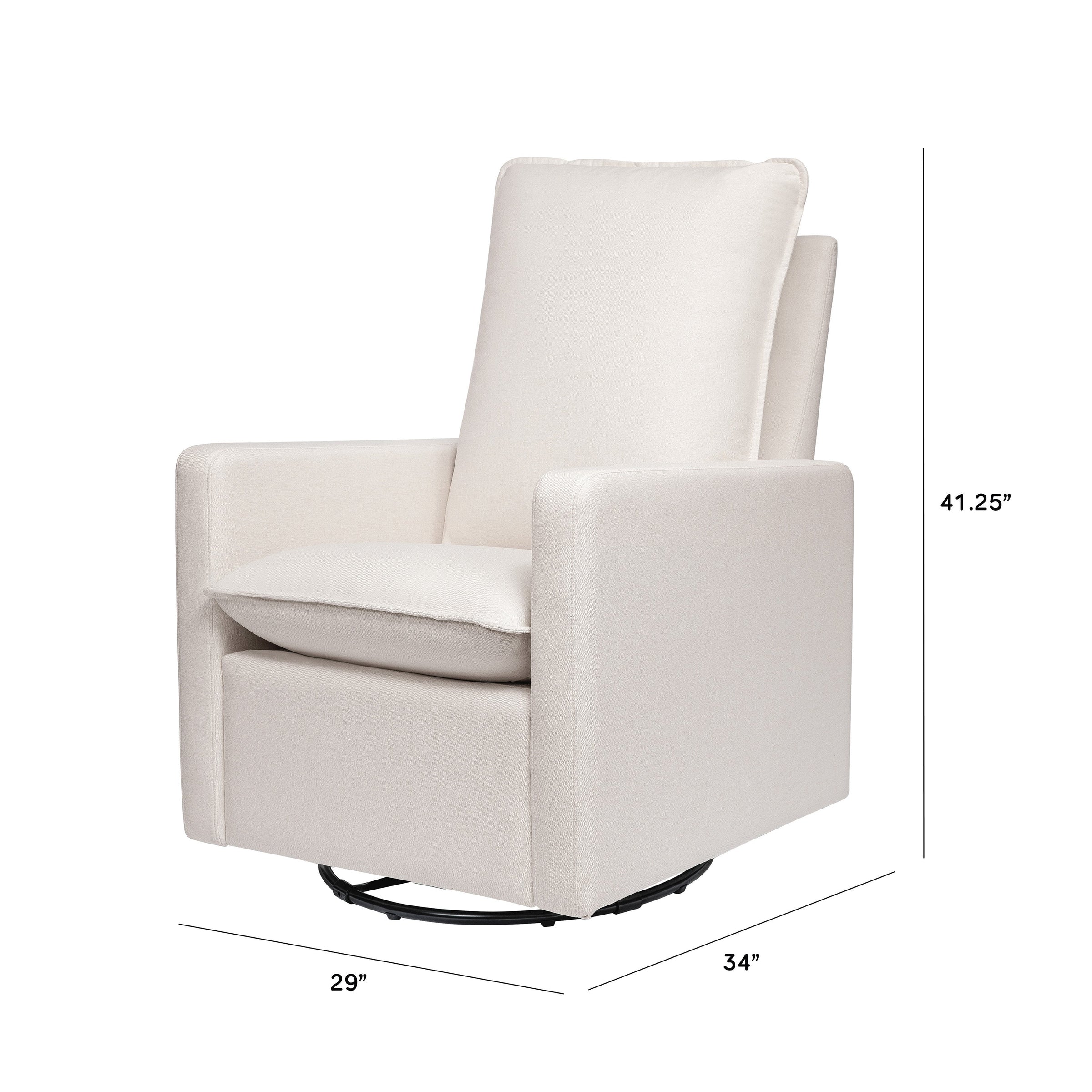M20987PCMEW,Cali Pillowback Swivel Glider in Performance Cream Eco-Weave