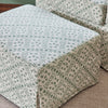 M21785GLT,Sarah Flint x Namesake Crawford Gliding Ottoman in Green Lattice Performance Eco-Weave