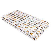 T28435,Women In History Muslin Crib Sheet in GOTS Certified Organic Cotton