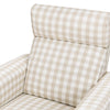 M17186TGH,Willa Plus Power Glider Recliner w/ Power Headrest in Tan Gingham