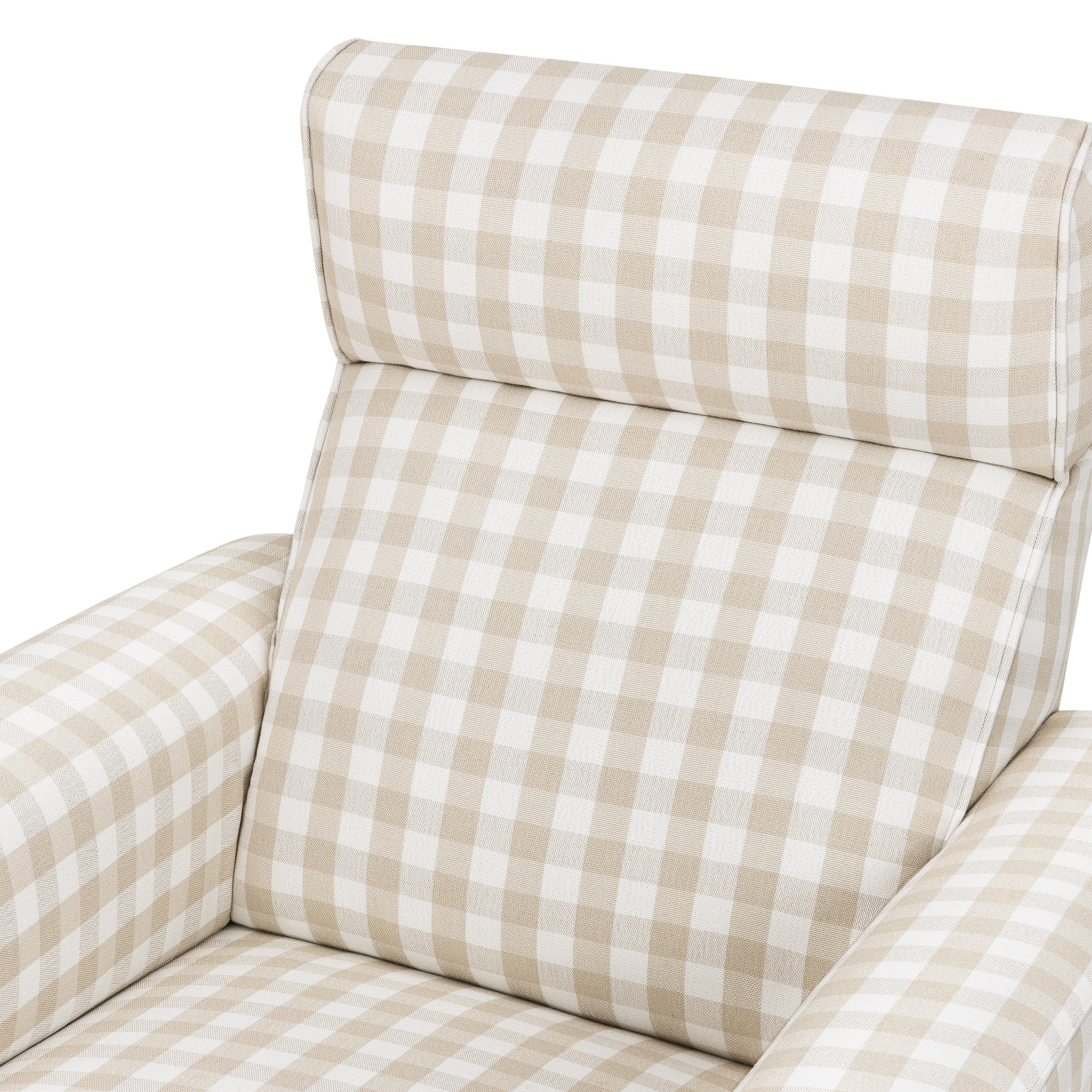 M17186TGH,Willa Plus Power Glider Recliner w/ Power Headrest in Tan Gingham