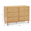M23716HYHC,Marin with Cane 6 Drawer Assembled Dresser in Honey and Honey Cane