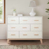 M5826WNX,Scoot 6-Drawer Dresser in White/Washed Natural