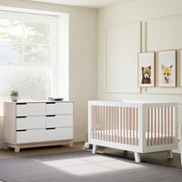 M4201WNX,Hudson 3-in-1 Convertible Crib w/ToddlerBedConversionKit in White/Washed Natural