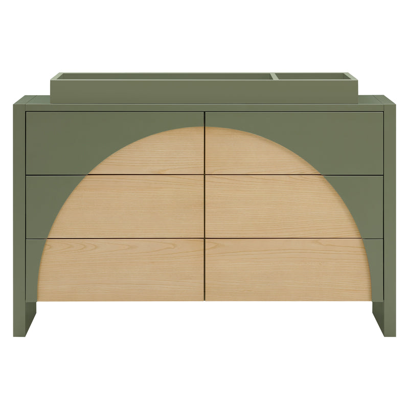 M30216OLSH,Moab 6-Drawer Assembled Dresser in Olive/Ash