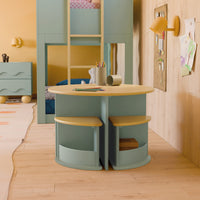M31720LSHY,Nessa Nesting Play Table in Light Sage and Honey