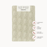 T34336JS,Nate Berkus x Babyletto Mini Crib Sheet in Juniper Stripe