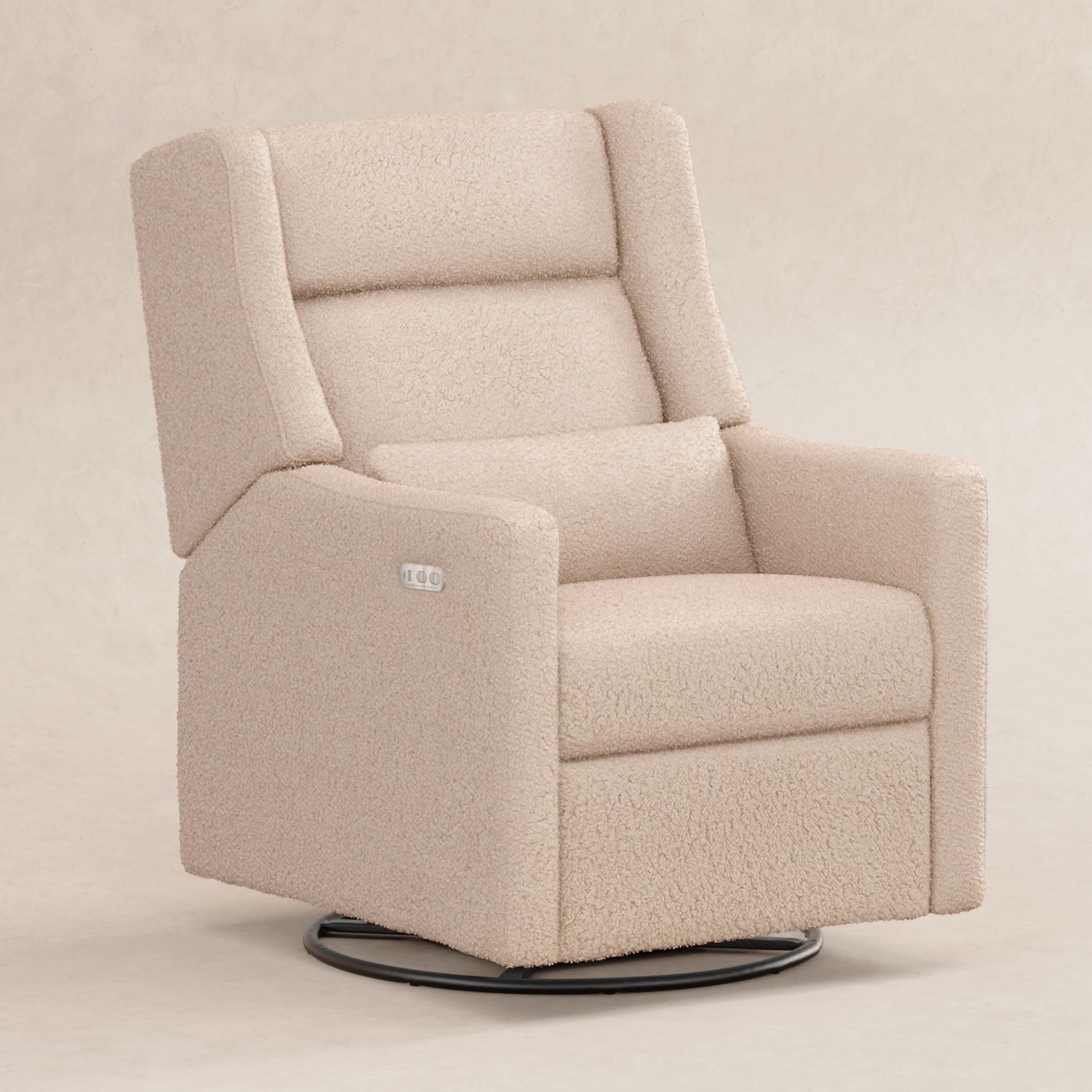 M11286CSG,Kiwi Plus Power Glider Recliner w/ Power Headrest in Chai Shearling